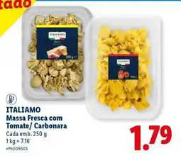 Lidl ITALIAMO Massa Fresca com Tomate/ Carbonara promoção