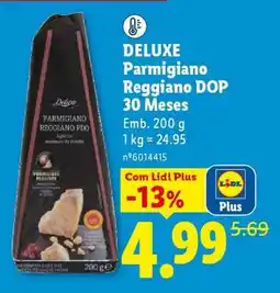 Lidl DELUXE Parmigiano Reggiano DOP 30 Meses promoção