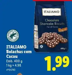 Lidl ITALIAMO Bolachas com Cacau promoção