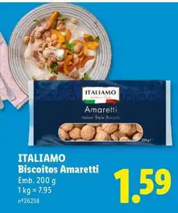 Lidl ITALIAMO Biscoitos Amaretti promoção