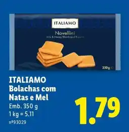 Lidl ITALIAMO Bolachas com Natas e Mel promoção