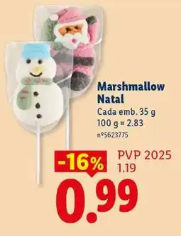 Lidl Marshmallow Natal promoção
