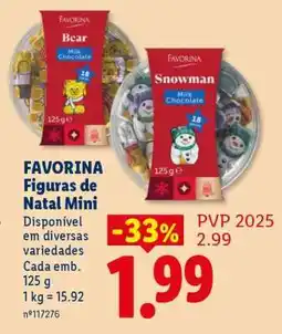 Lidl Favorina Figuras de Natal Mini promoção