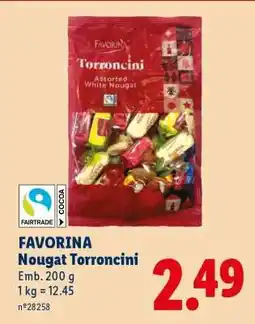 Lidl Favorina Nougat Torroncini promoção