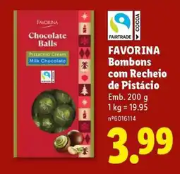 Lidl FAVORINA Bombons com Recheio de Pistácio promoção