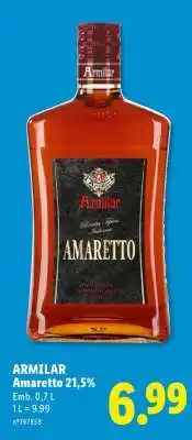 Lidl ARMILAR Amaretto 21,5% promoção