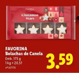 Lidl Favorina Bolachas de Canela promoção