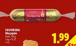 Lidl Favorina Maçapão promoção