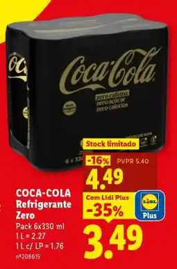 Lidl COCA-COLA Refrigerante Zero promoção