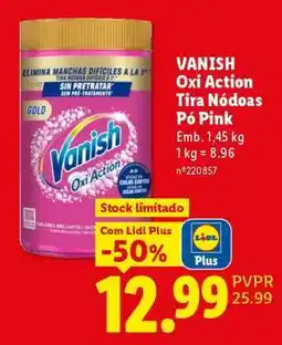 Lidl VANISH Oxi Action Tira Nódas Pó Pink promoção