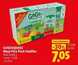 Lidl GOGOSQUEEZ Maçã Pêra Pack Familiar promoção