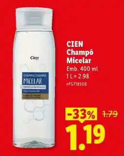 Lidl CIEN Champô Micelar promoção