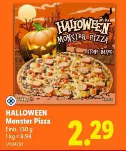 Lidl HALLOWEEN Monster Pizza promoção