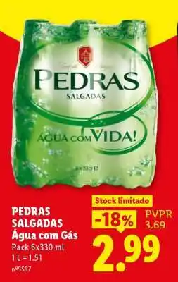 Lidl Pedras Salgadas Água com Gás promoção