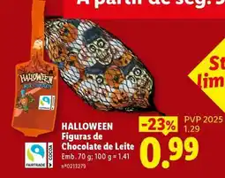 Lidl HALLOWEEN Figuras de Chocolate de Leite promoção