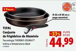 Lidl TEFAL Conjunto de Frigideiras de Alumínio promoção