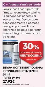 Auchan Neutrogena - serum noite: retinol boost intenso 30ml promoção