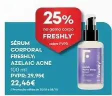 Auchan Freshly - serum corporal azelaic acne promoção