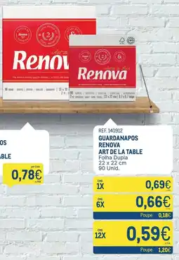 Makro Guardanapos renova art de la table promoção