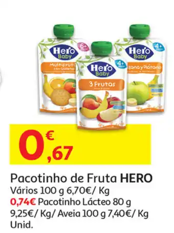 Auchan Pacotilho de Fruta HERO promoção