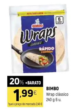 Coviran Bimbo wrap clássico promoção