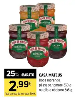 Coviran Casa Mateus Doce morango, pêssego, tomate promoção
