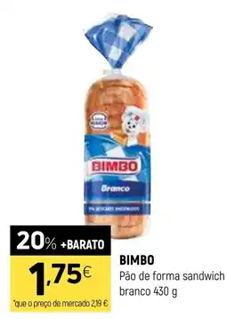 Coviran Bimbo pão de forma sandwich branco promoção