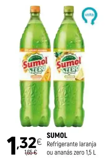Sumol refrigerante laranja ou ananás zero