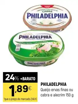 Coviran philadelphia queijo ervas finas ou cabra e alecrim promoção