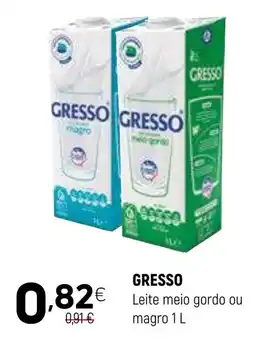 Coviran Gresso leite meio gordo ou magro promoção