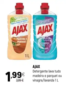 Coviran ajax detergente lava tudo madeira e parquet ou vinagre/lavanda 1 l promoção
