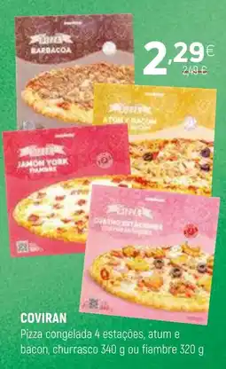 Coviran Coviran pizza congelada 4 estações, atum e bacon, churrasco 340 g ou fiambre 320 g promoção