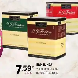 Coviran ermelinda vinho tinto, branco ou rosé freitas promoção