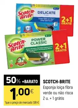 Coviran scotch-brite esponja loiça fibra verde ou não risca promoção