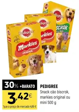 Coviran Pedigree snack cão biscrok, markies original ou mini promoção