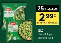 Coviran iglo favas 700 g ou brócolos 533 g promoção