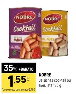 Coviran Nobre salsichas cocktail ou aves promoção