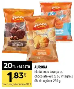 Coviran Aurora madalenas laranja ou chocolate promoção