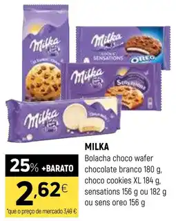 Coviran Milka bolacha choco wafer chocolate branco promoção