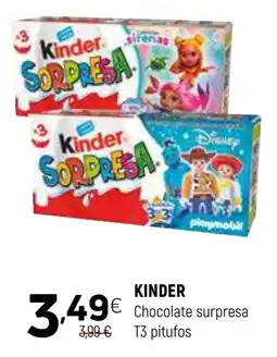 Coviran Kinder chocolate surpresa t3 pitufos promoção