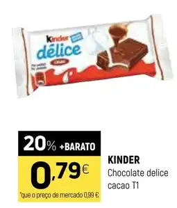 Coviran Kinder Chocolate delice cacao T1 promoção