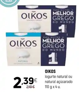 Coviran Oikos logurte natural ou natural açúcarado promoção