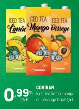 Coviran Coviran iced tea limão, manga ou pêssego brick promoção