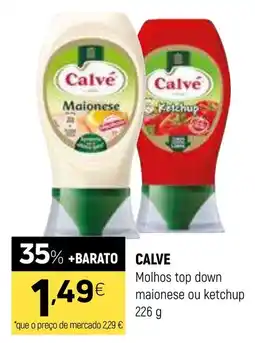 Coviran Calvé molhos top down maionese ou ketchup promoção