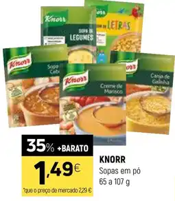 Coviran Knorr sopas em pó promoção