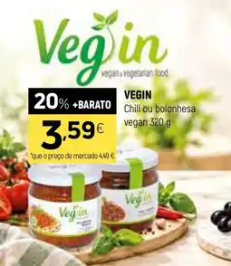 Coviran Vegin chili ou bolonhesa vegan promoção