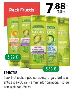 Coviran Fructis pack frutis shampoo caracóis, força e brilho e anticapsa promoção