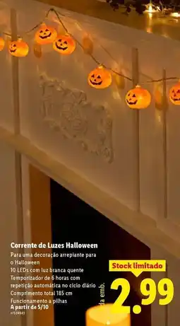 Lidl A+ - corrette de luzes halloween promoção
