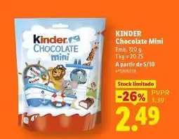 Lidl Kinder - chocolate mini promoção