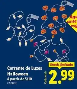 Lidl A+ - corrente de luzes halloween promoção